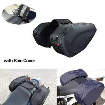 

2PCS Universal fit Motorcycle Pannier Bags Luggage Saddle Bags Side Storage Fork Travel Pouch Box, 36-58L
