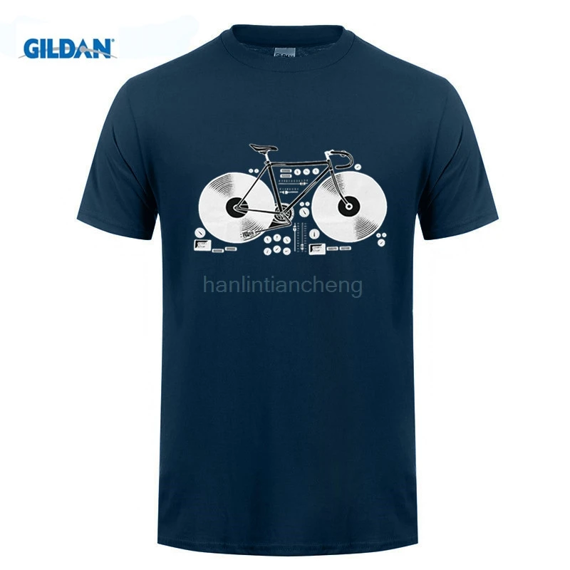 GILDAN 100% Cotton O-Neck customised T-shirt Summer O-Neck High Quality T-Shirt Bicycle Turntable Mixer Dj Men'S T-Shirt