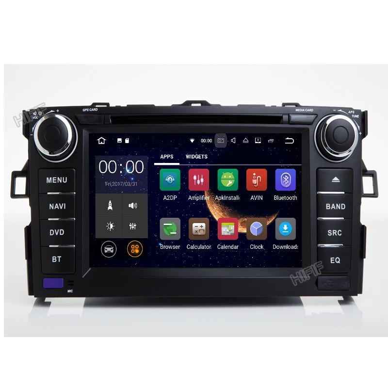 Sale HIFIF 2 Din 1024*600 Quad Core Android 7.1.2 Car DVD GPS Navigation For Toyota Corolla 2007-2013 Car Head Unit +RDS/ 3G/4G/WIFI 3