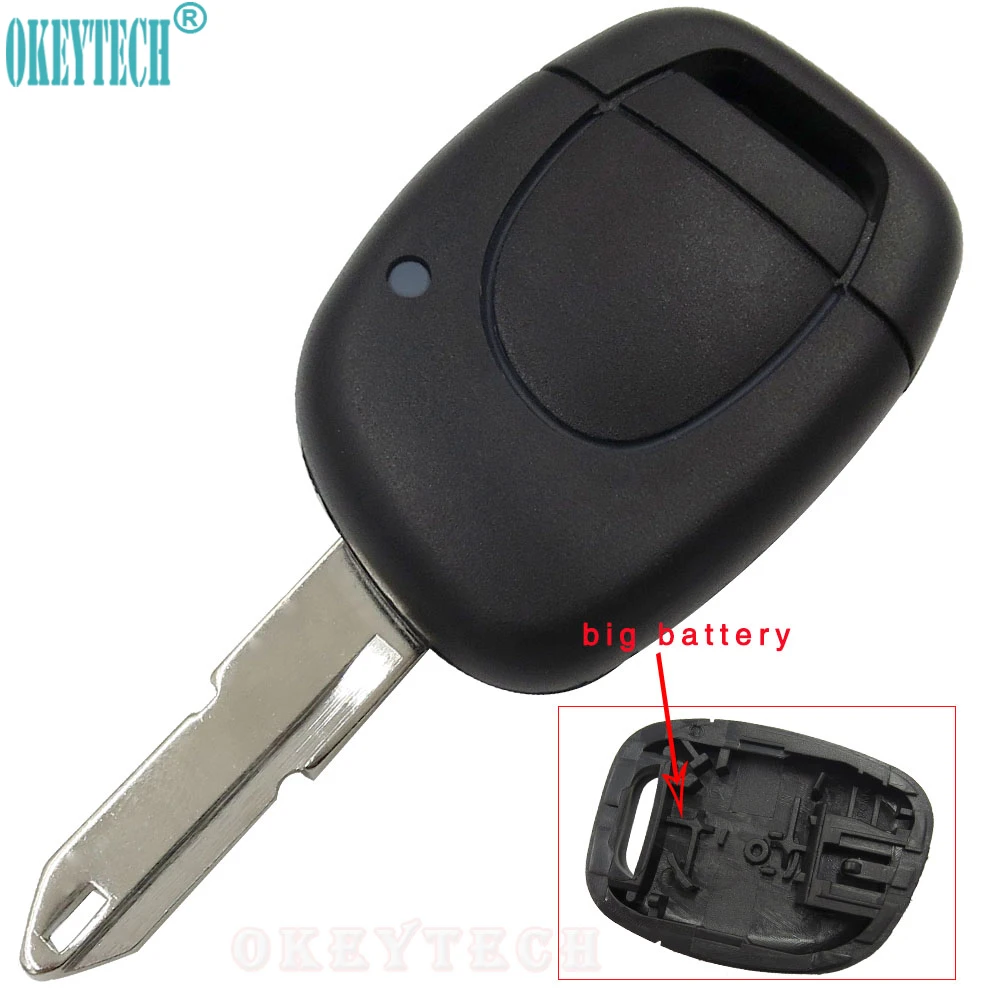OkeyTech Remote NE73 Blade Key Shell Cover Case For RENAULT Twingo Clio Kangoo Master 1 Button NO Chip Keyless Entry Fob Case