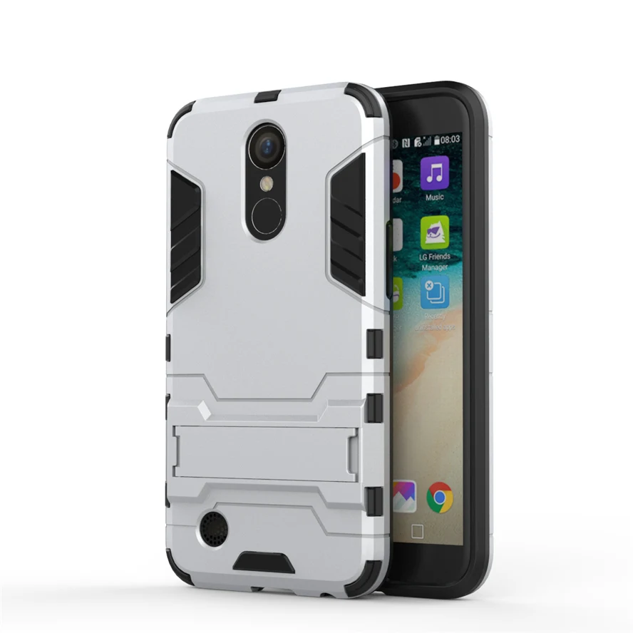 sFor Case LG K10 2017 Cover Armor Hard Back Rubber Phone