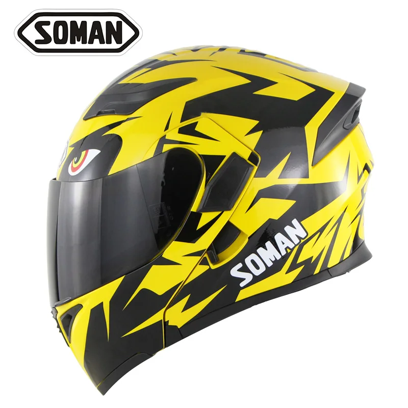 SOMAN 955 SkyEye уличные мотоциклетные шлемы с анти УФ 400 внутренним козырьком модель K5