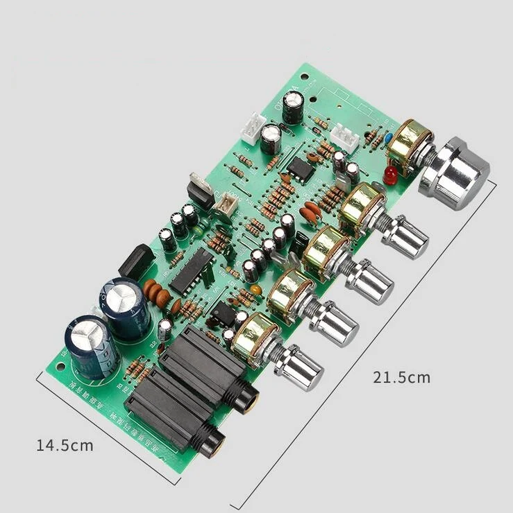 Переменного тока 12 V-15 V PT2399 цифровой микрофон аудио Плата усилителя караоке тарелка реверберации предусилитель поощрения тональная плата