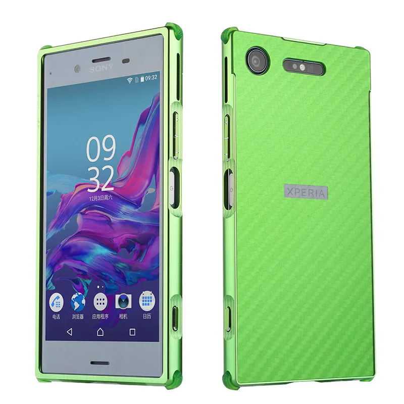 

For Sony XZ1 G8341 G8342 Case Aluminum Metal Frame with Carbon Fiber Back Cover Hard Case for Sony Xperia XZ1 G8321 Dual G8342