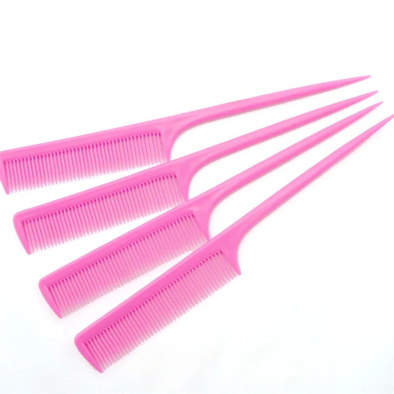 

Hot selling 6pcs plastic Tail Comb Hair comb Heat Resistance Fine-tooth anti static portable beauty makeup tool random color