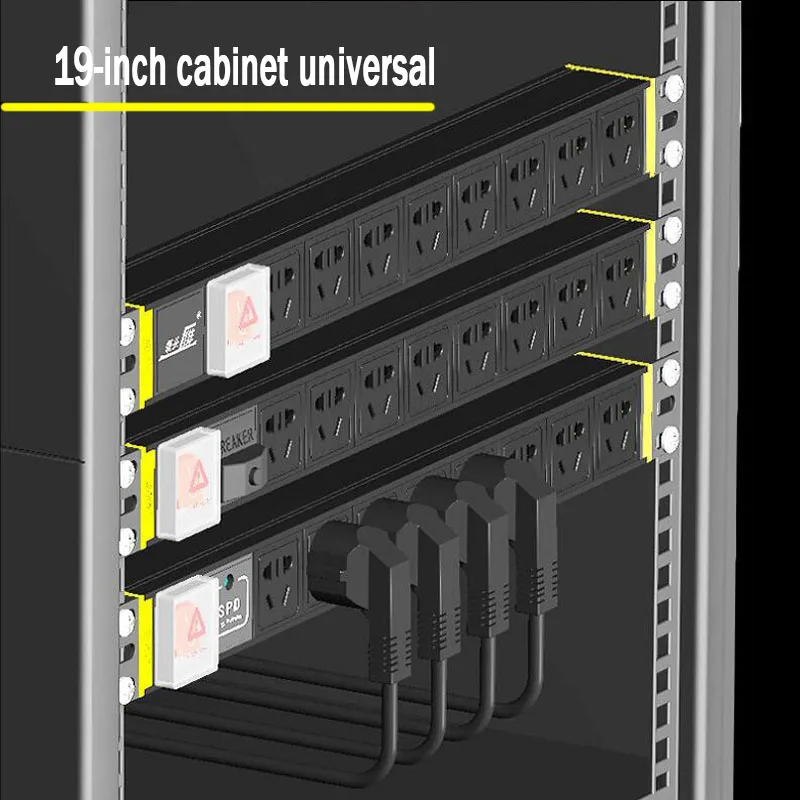 PDU шкаф разъем 2/3/4/5/6/8 AC CN выход Мощность 10A розетки 250V промышленного производства Алюминий сплав Мощность полосы