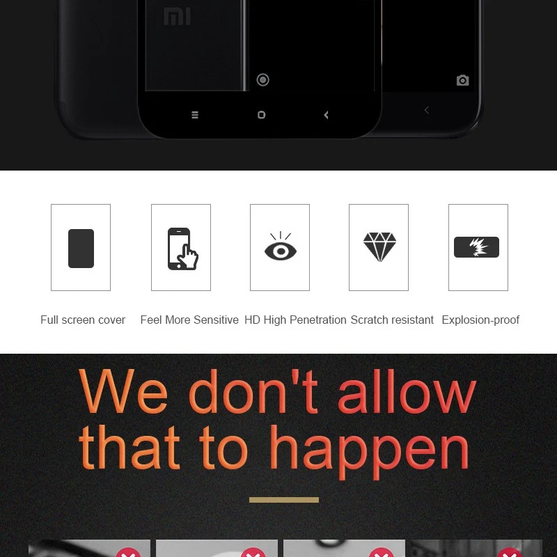 TOMKAS Full Cover Glass For Xiaomi Mi 5X Screen Protector Screen 2.5D 9H Scratch Proof For Xiaomi Mi 5X Mi A1 Tempered Glass