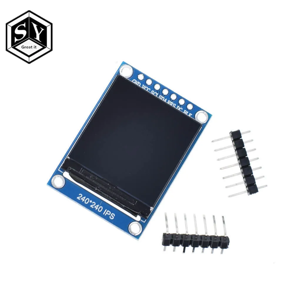 Большой TFT дисплей 0,96/1,3 дюймов ips 7P SPI HD 65K полноцветный ЖК-модуль ST7735 Привод IC 80*160(не OLED) для Arduino