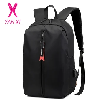 

YANXI 2019 New Men Backpack Anti Theft Man USB Charging Laptop Backpacks Plaid Waterproof Casual Travel Bags Mochila