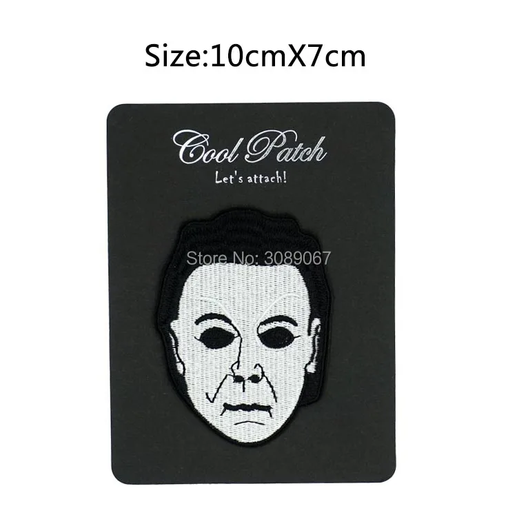 

4" MICHAEL MYERS HALLOWEEN PATCH CULT CLASSIC HORROR FILM ROCKABILLY MONSTER TV MOVIE SERIES IRON ON BADGE