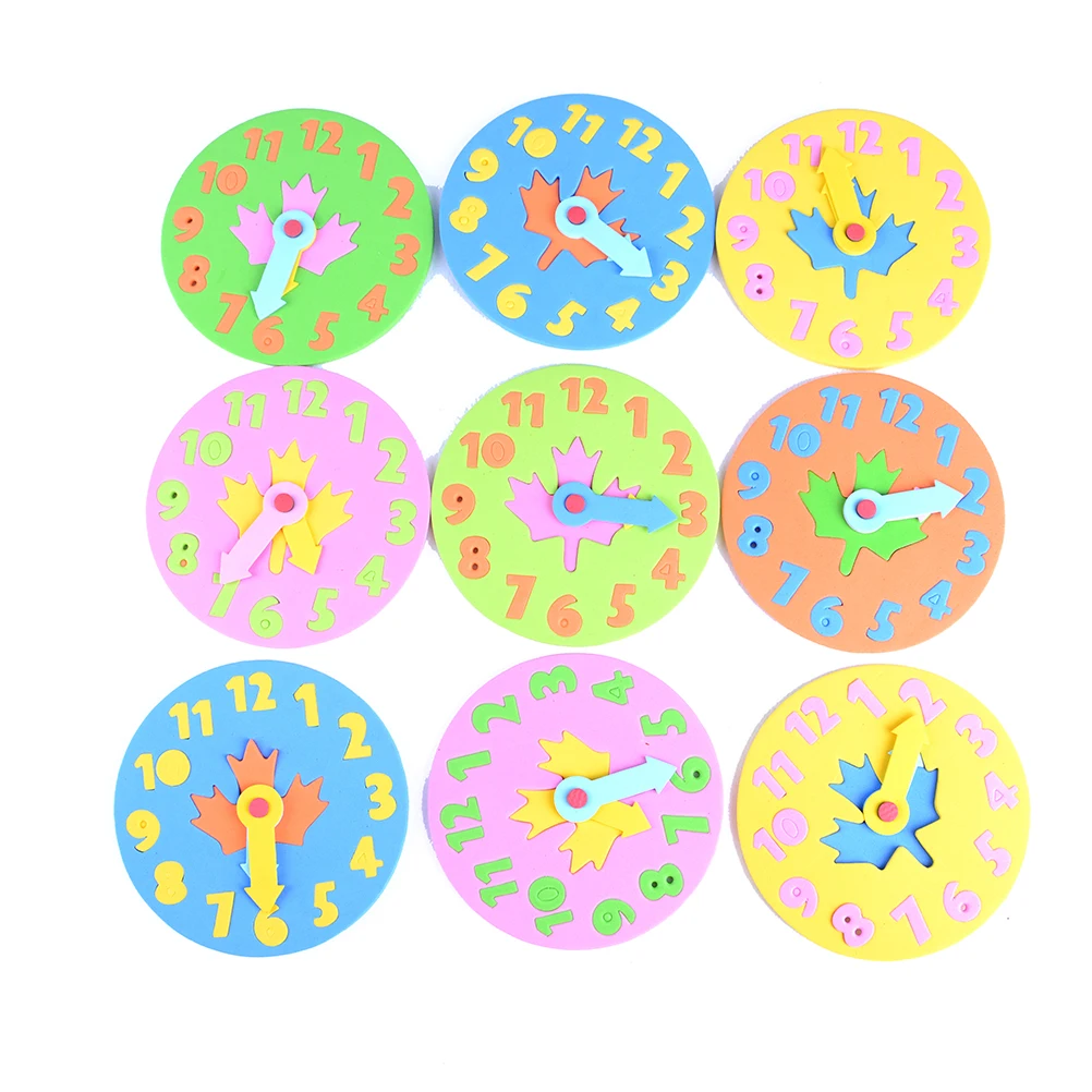 

Digital EVA 12 Numbers Clock Kids Fun Jigsaw Puzzle Game DIY Eva Clock Learning Education Toys for Children Baby Toy Gifts