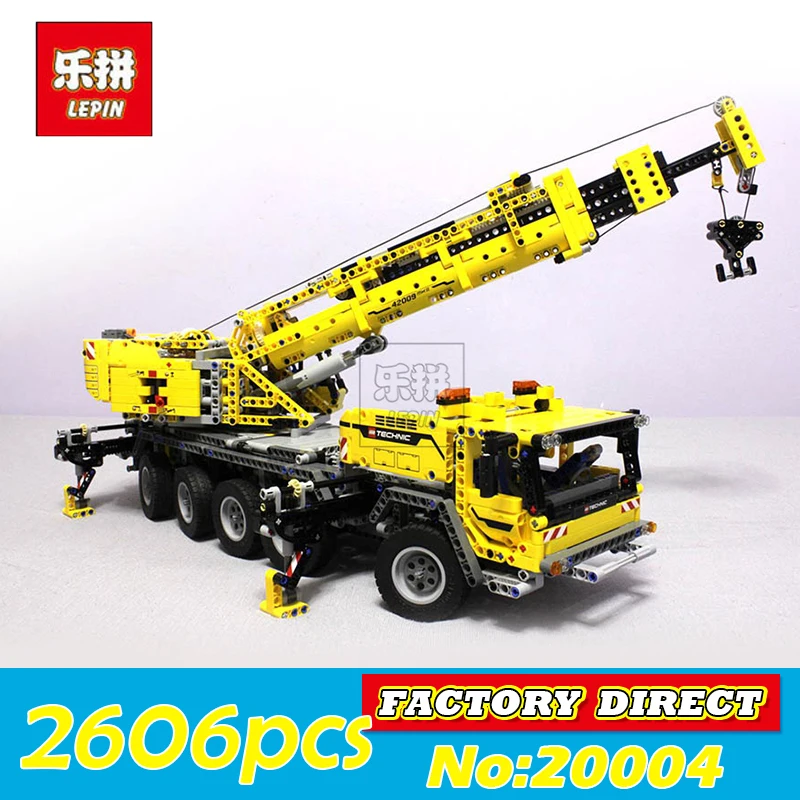 

NEW Lepin 20004 2606pcs Technic Series Motor Power Mobile Crane MK Model Building Blocks Bricks Compatible 42009 Birthday Gifts