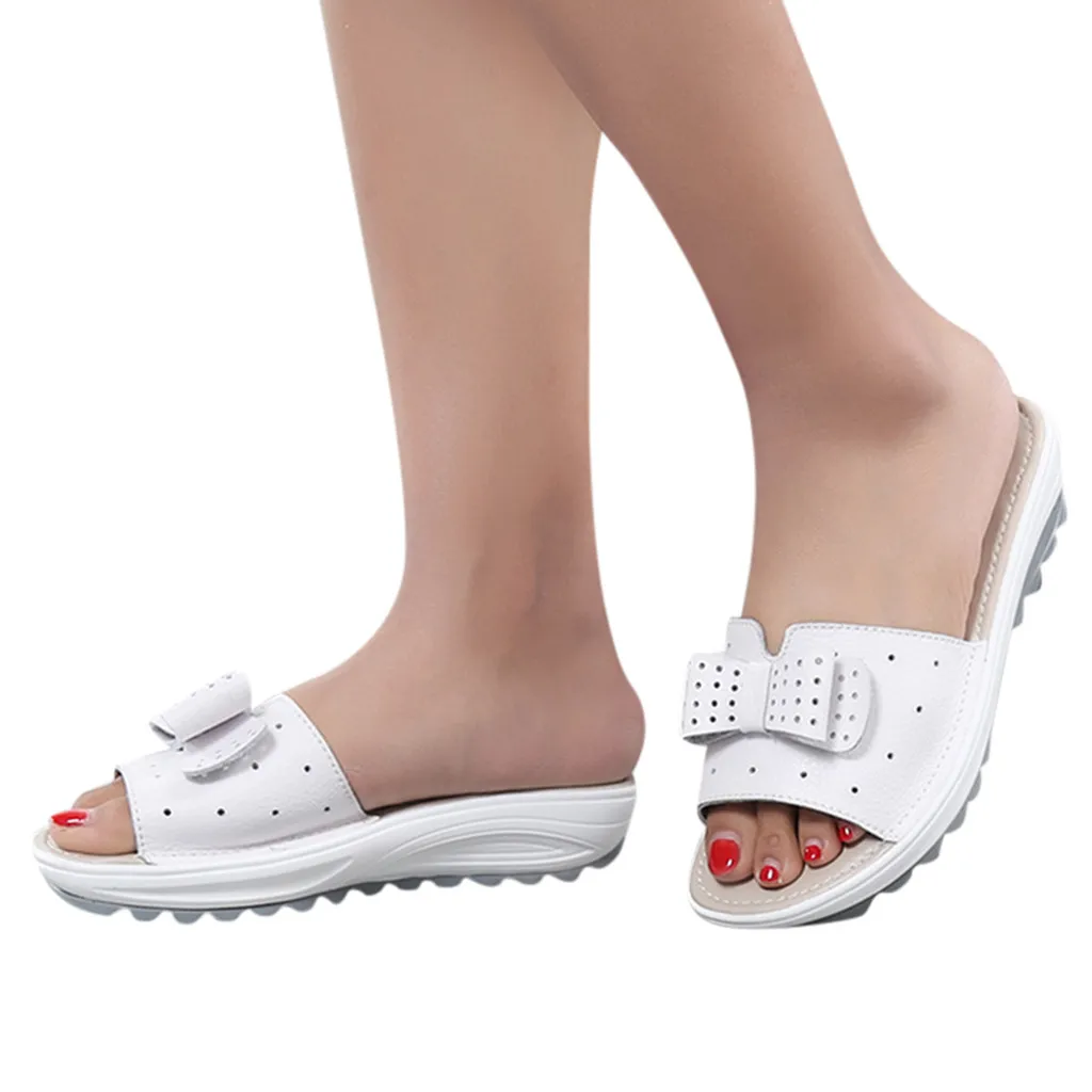 

Women's Slippers Breathable Summer Women's Slippers Breathable Casual Flats Fashion Thick Bottom Beach Shoe#g2