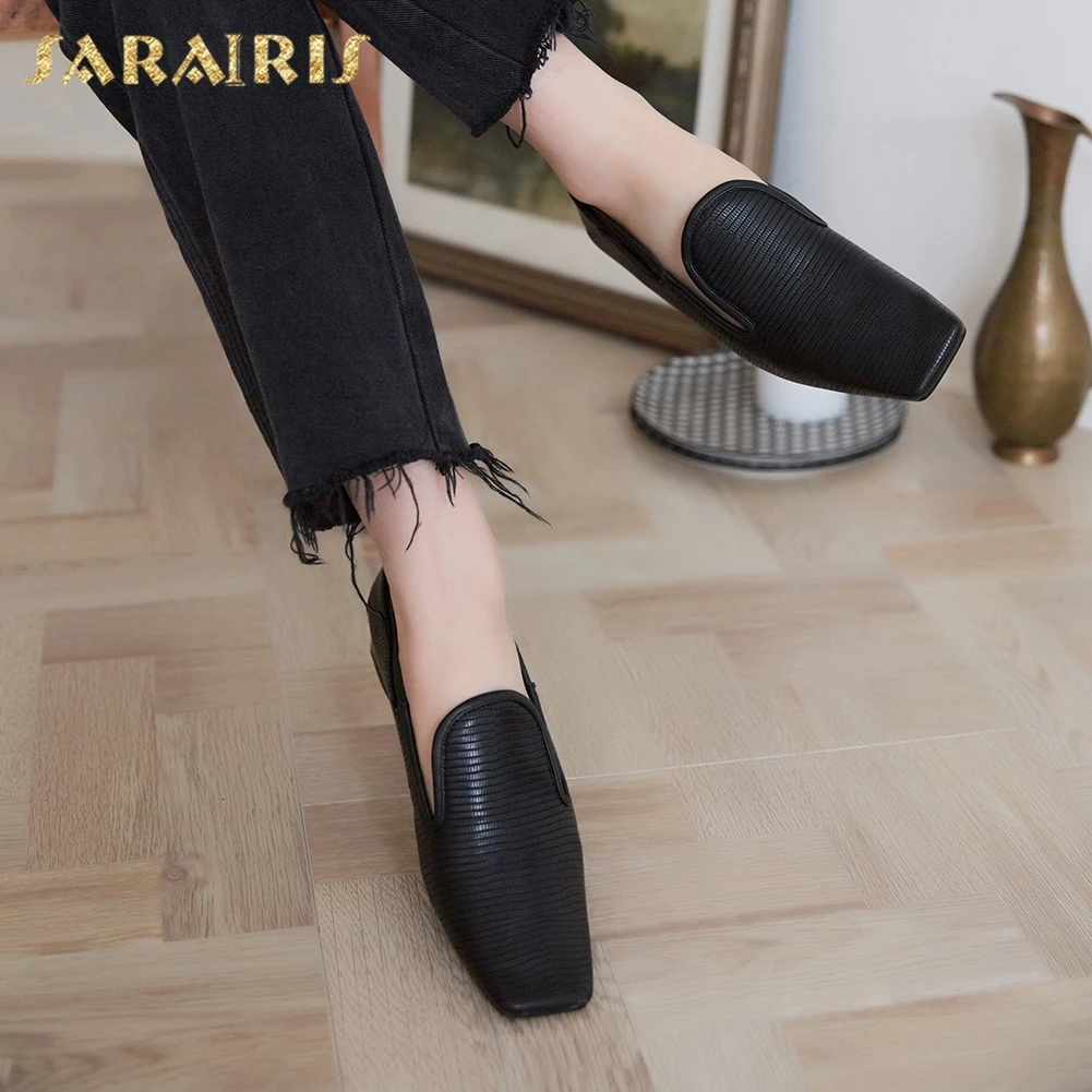 

Sarairis Hot Sale High Quality Square Toe Neutral Pumps Woman Shoes Chunky Heels Slip On Casual Lady Shoes Woman Pumps Female