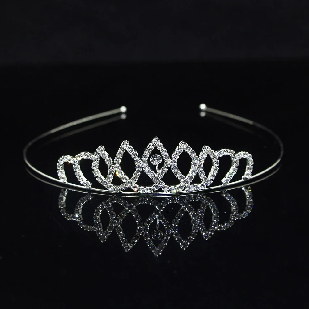 AINAMEISI милые жемчужные украшения для волос Принцесса Диадемы и короны ребенок девочка кристалл оголовье корона для невесты модные аксессуары - Окраска металла: 15