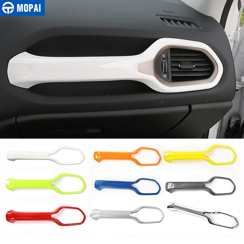 MOPAI ABS Car font b Interior b font Copilot Seat Grab Handle Cover Decoration Trim Stickers