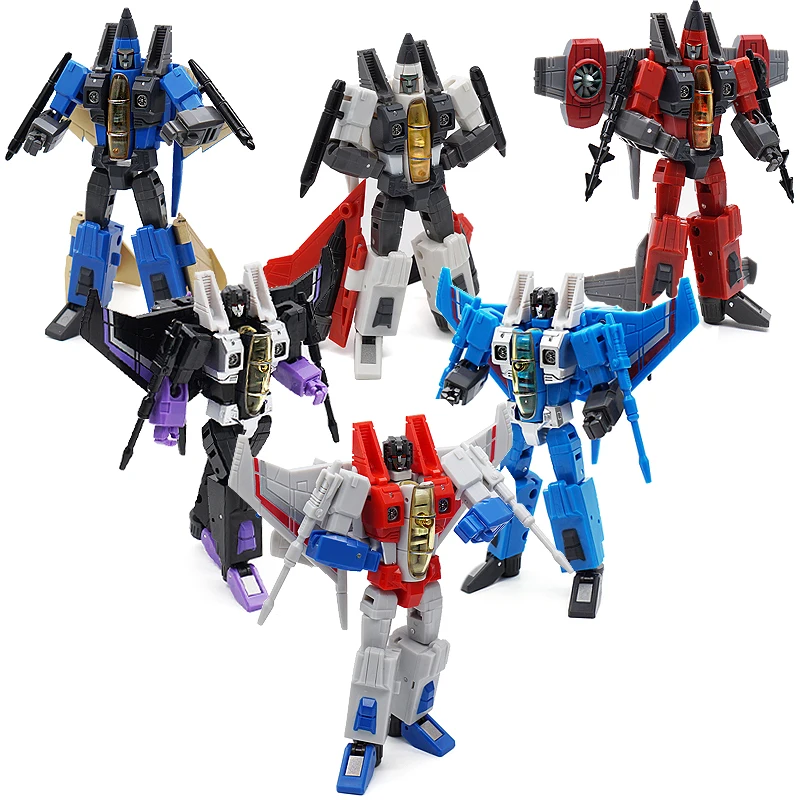 3 шт. Набор Новая трансформация MFT старкрим Ramjet Dirge Skywarp Thundercracker Воздушный самолет отряд фигурка 11 см