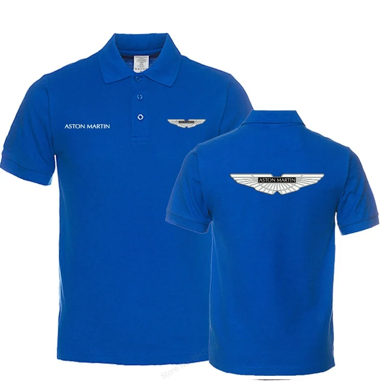 Летний сплошной цвет дышащий классический мужской Aston Martin брендовая рубашка-поло одежда мужские топы с короткими рукавами