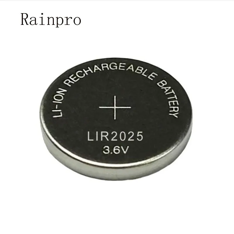 

Rainpro 5PCS/LOT LIR2025 2025 New rechargeable button battery 3.6V lithium ion rechargeable battery