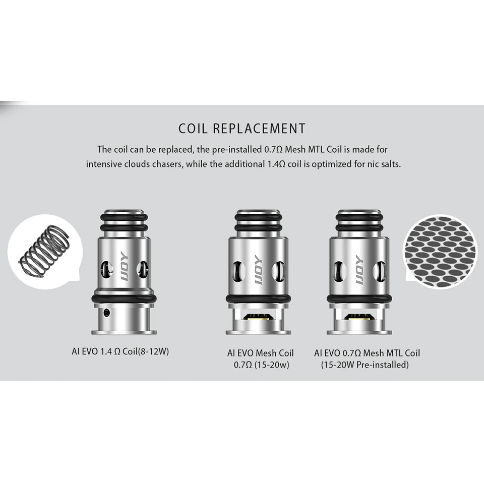 Электронная сигарета Cleanrance IJOY AI EVO Resin Pod стартовый набор 1100 мАч 20 Вт с картриджем 2