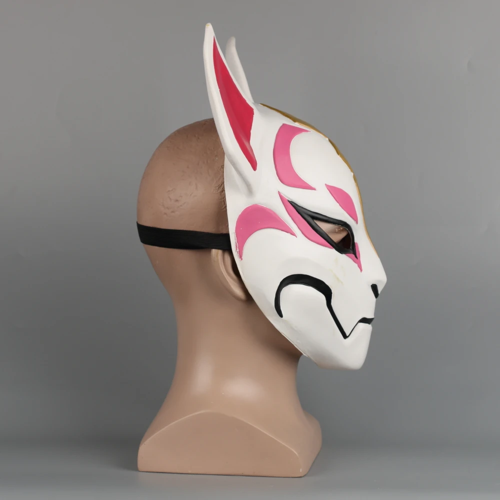 Game Drift Mask Fox kitsune Animal Full Head Mask Adult Unisex Masquerade Helmet Props Party Halloween Fancy Dress (8)