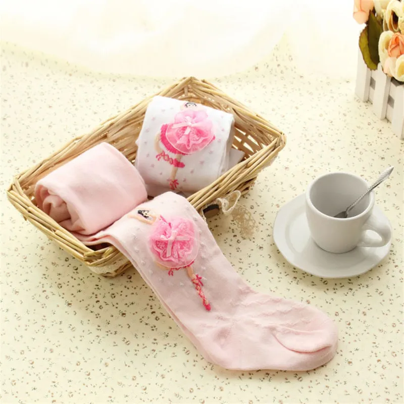 

Lawadka Baby Girls Solid Stockings Cute Kids Girls Party Tights Dance Lace Ballet Girl Pantyhose 3 Pairs/Lot