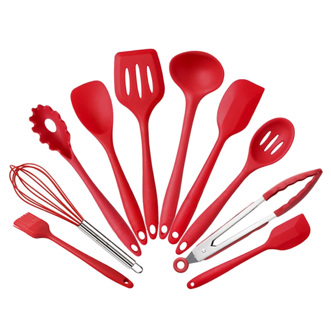 Good 10Pc Heat Resistant Silicone Cookware Set Nonstick Cooking Tools Kitchen & Baking Tool Kit Utensils Good 10Pc Heat Resistant Silicone Cookware Set Nonstick Cooking Tools Kitchen & Baking Tool Kit Utensils