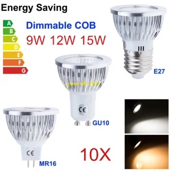 買取 スーパー明るいcob Ledランプgu10 E27 E14 Mr16ランパーダled電球9ワット12ワット15ワットledライト調光対応spotligh Ac85-265v Ledスポットライト