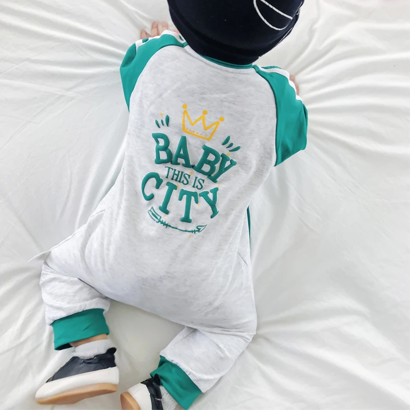 Lemonmiyu Infant Baby Boys Girls Clothes For Newborn Cartoon Letter Rompers Unisex Casual Spring Autumn Children Jumpsuits