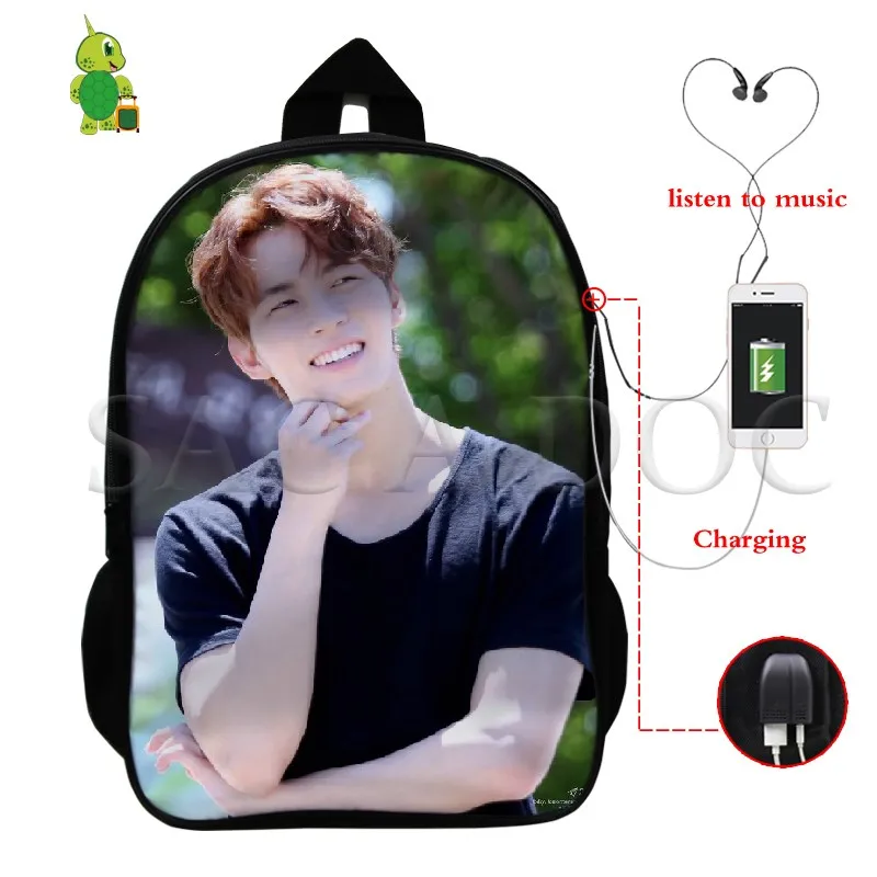 

Korean VIXX Multifunction School Backpack Idol Ravi Hongbin Printed USB Charge Laptop Backpack for Teenage Boys Girls Travel Bag