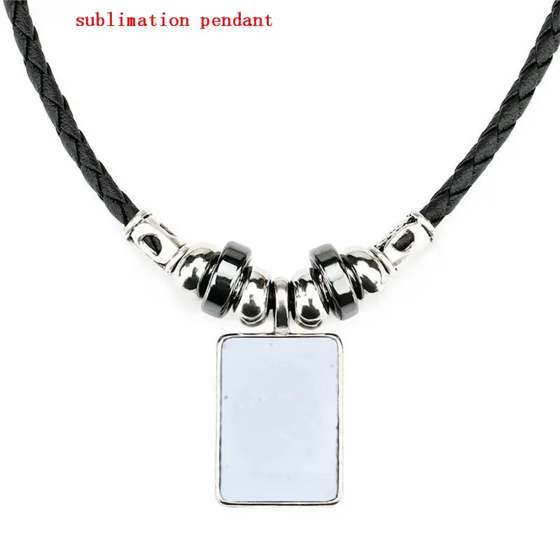 

new arrival sublimation blank necklaces pendants for women hot transfer printing diy custom jewelry consumables 10pieces/lot