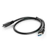 נתונים דיסק קשיח USB נייד 30 ס"מ שחור Mini 3.0 דיסק כונן קשיח חיצוני חוט זכר A עד מיקרו B כבל נתונים כבל יצוקה (2)