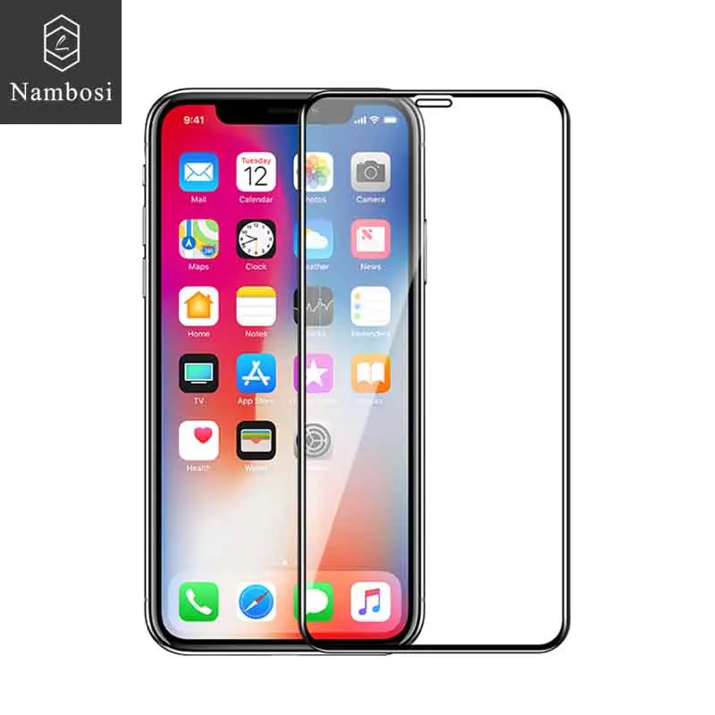Защитный экран протектор для iPhone 11 Pro X XR XS MAX закаленное стекло Max премиум Nambosi |