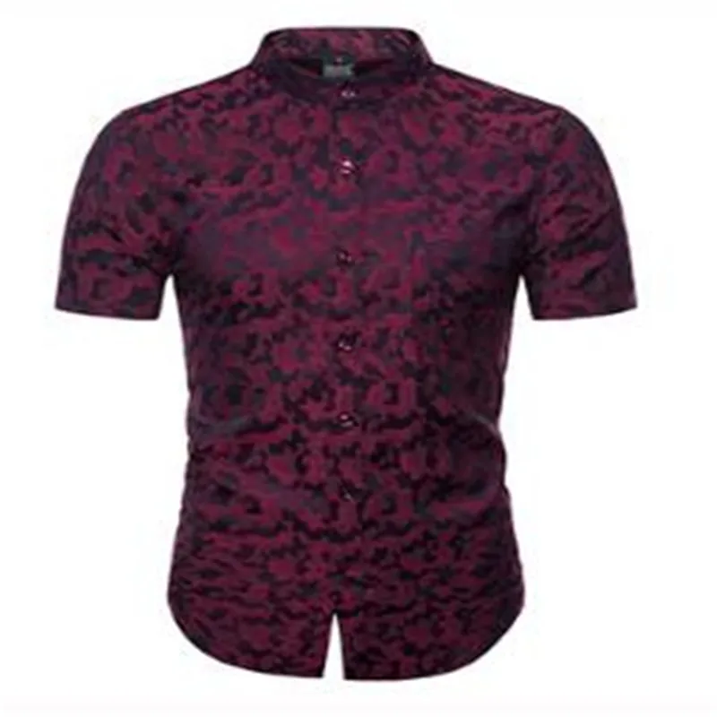 Mens Shirt 2019 New Arrival Brand sleeve Cotton Shirts for Men printing male Clothes S-2XL 3 colors Casual