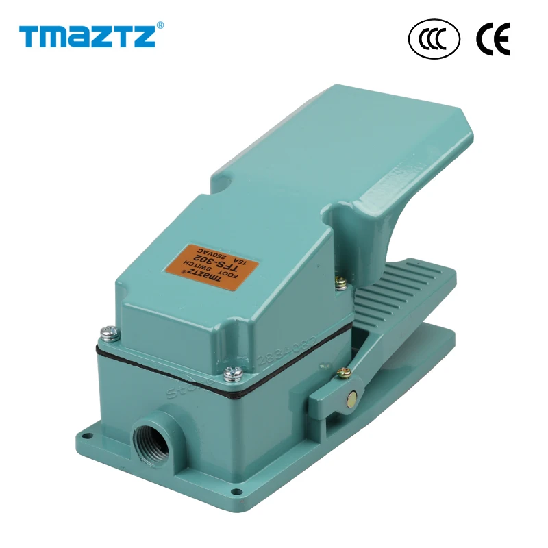15A 250VAC nonslip foot metal pedal switch protective guard foot switch