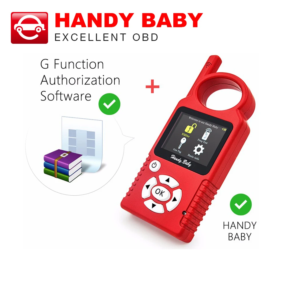 

Original Handy Baby Hand-held Car Key Copy Auto Key Programmer for 4D/46/48 Chips Plus G Chip Copy Function Authorization