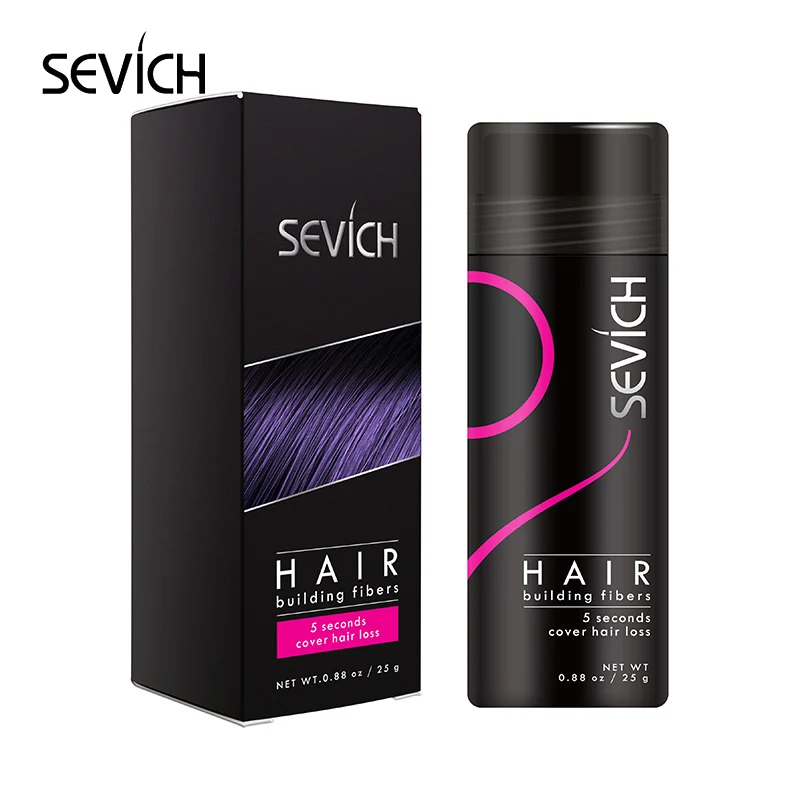 Sevich 25g Hair Loss Treatment Fiber Hair Keratin Thin Loss Concealer Instant Refill Fiber Styling Powder 10colors