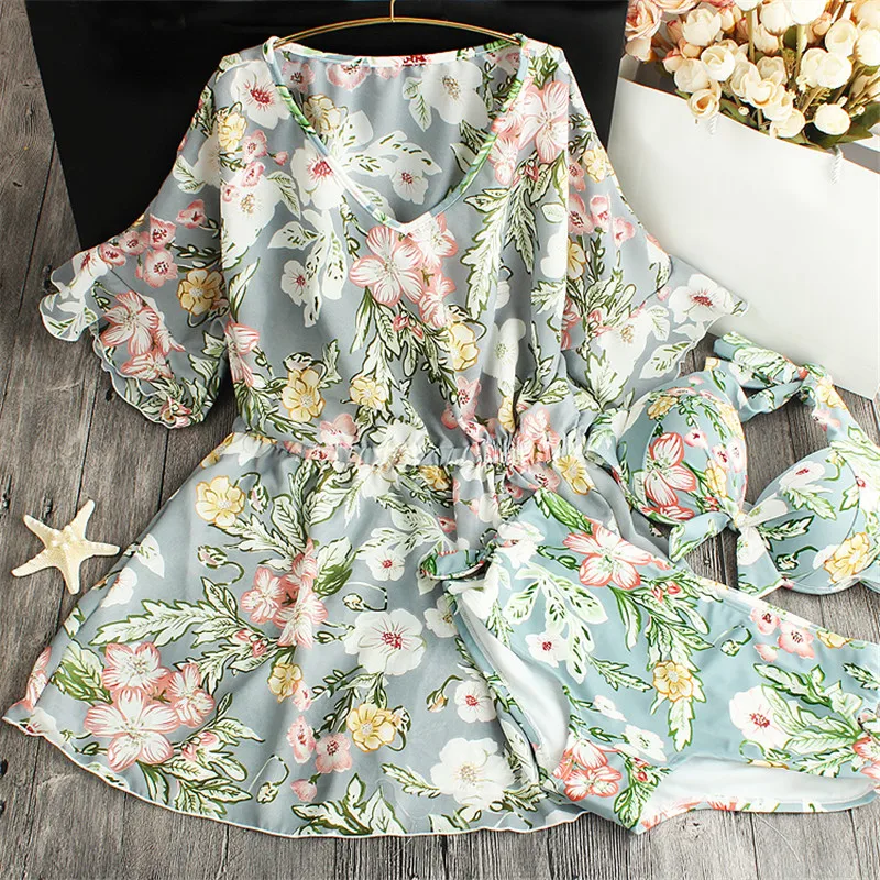 

2018 Rushed New Arrival South Korea's Xl Women's Swimsuit, Bikini, Three Sets Of Triangular Split, Kim Lovers Swimsuit