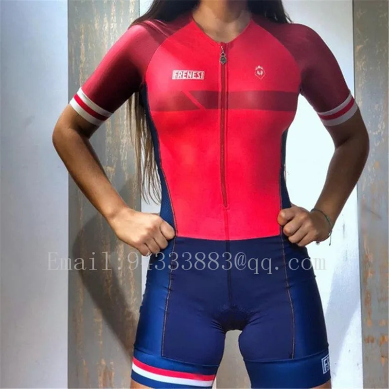FRENESI pro team триатлон костюм летний женский с коротким рукавом Велоспорт skinsuit комбинезон roupa ciclismo feminina MTB bicicleta - Цвет: 08