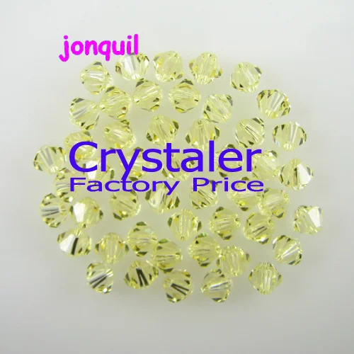 

K9 Crystal 5301# Grade AAAA jonquil color 3mm 4mm 6mm 8mm glass Bicone Beads