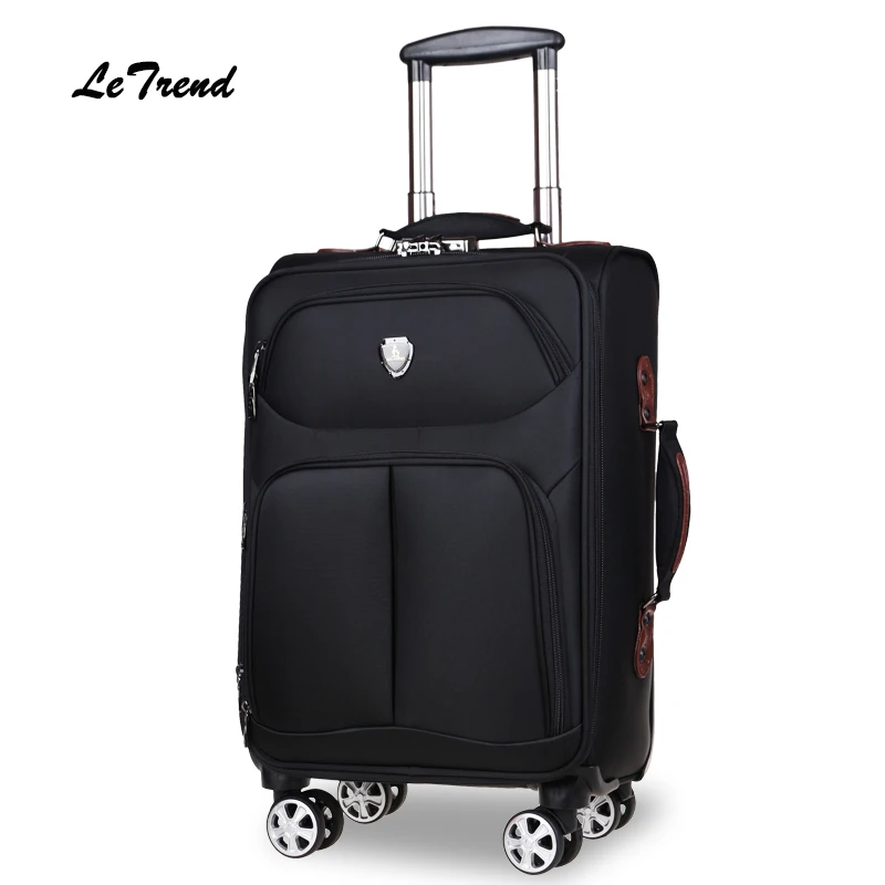 Letrend Large Capacity 30 inch Oxford Rolling Luggage Spinner Wheel Suitcase Trolley Men