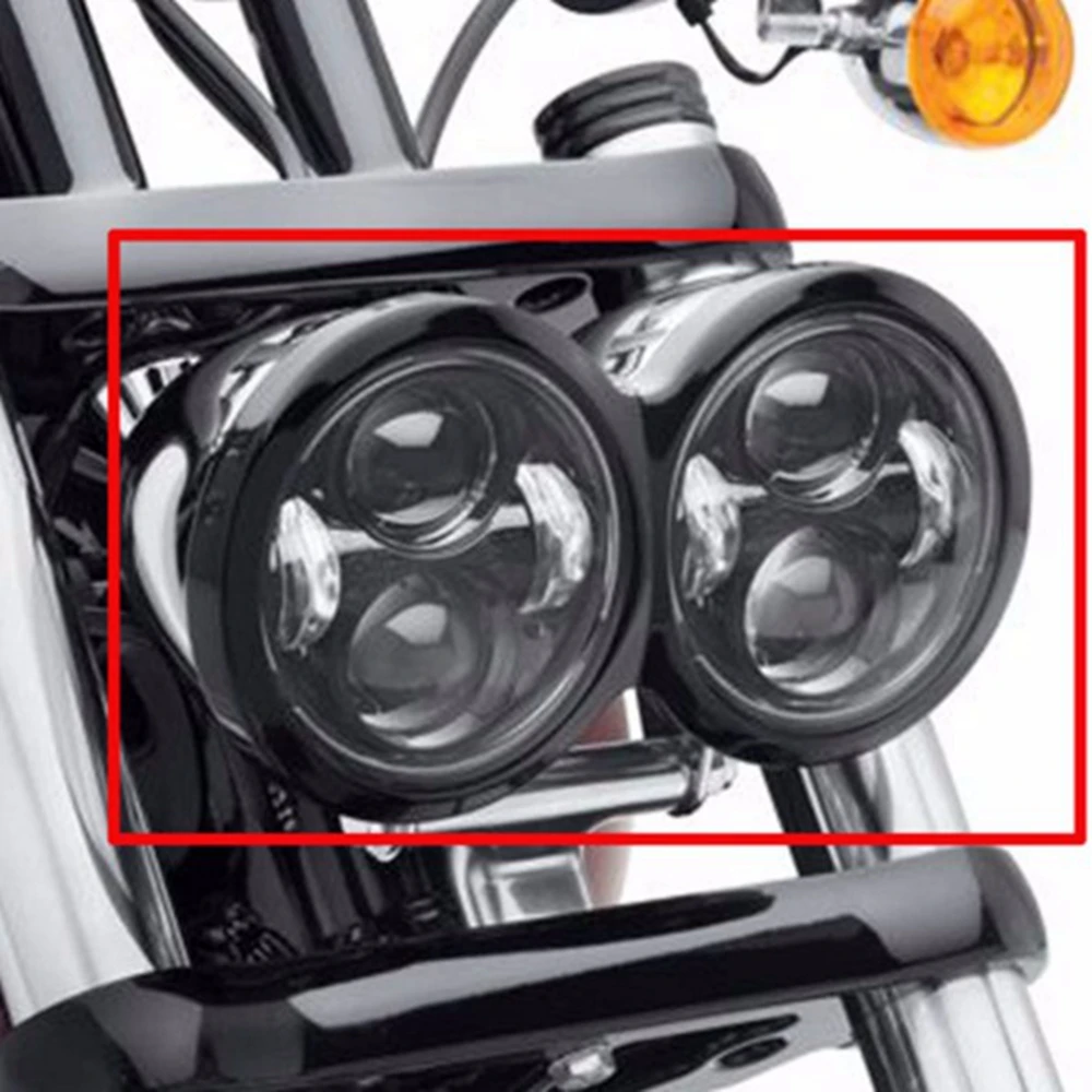 

New Daymaker LED Headlamps with ring For Harley Dyna Fat Bob FXDF Model Daymaker LED Lamps 5'' Fat Bob Headlight