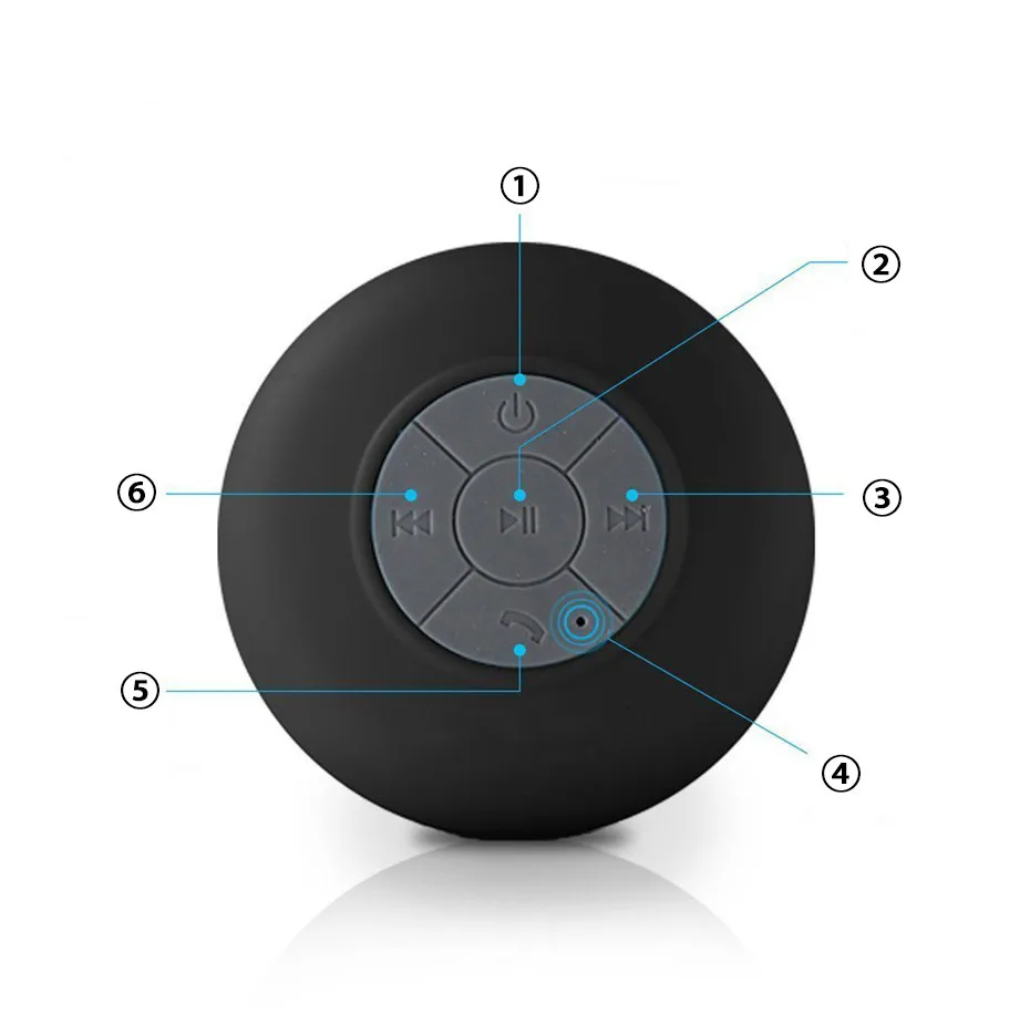Hot Portable Subwoofer Waterproof Shower Speaker Wireless Bluetooth Handsfree Receive Call Music Suction Mic For iPhone Samsung (2)