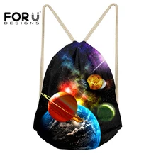 FORUDESIGNS бегун рюкзак Drawstring Сумка небольшой спортивные сумки обувь для мальчиков девочек строка на плечо для женщин бег уличная спортивная сумка