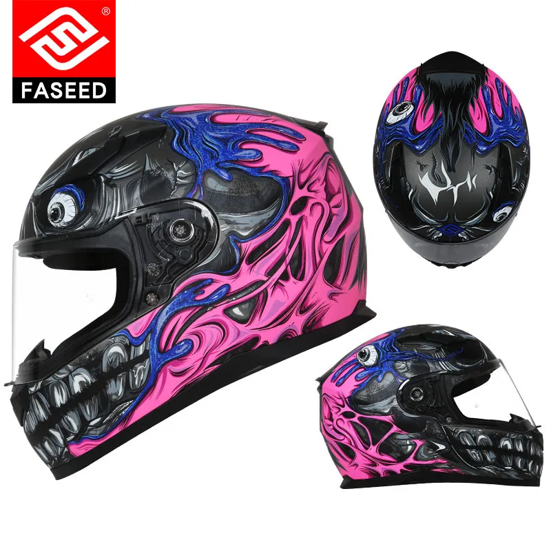 FASEED шлем мужской защитный мотоциклетный шлем для верховой езды женский локомотив шлем для бега мотоциклетный шлем - Цвет: Model 13