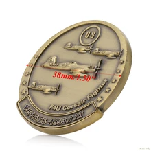 Позолоченная Корейская война F4U Corsair Fighter военный вызов памятная монета неточная монета W-store Sep11_A