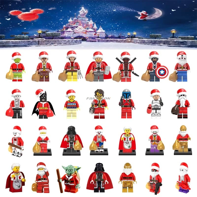 

1Pcs Legoingly Christmas Star Wars Superhero Marvel Spectre Pumpkin Man Vampire Count Building Blocks Compatible Legoings Figure