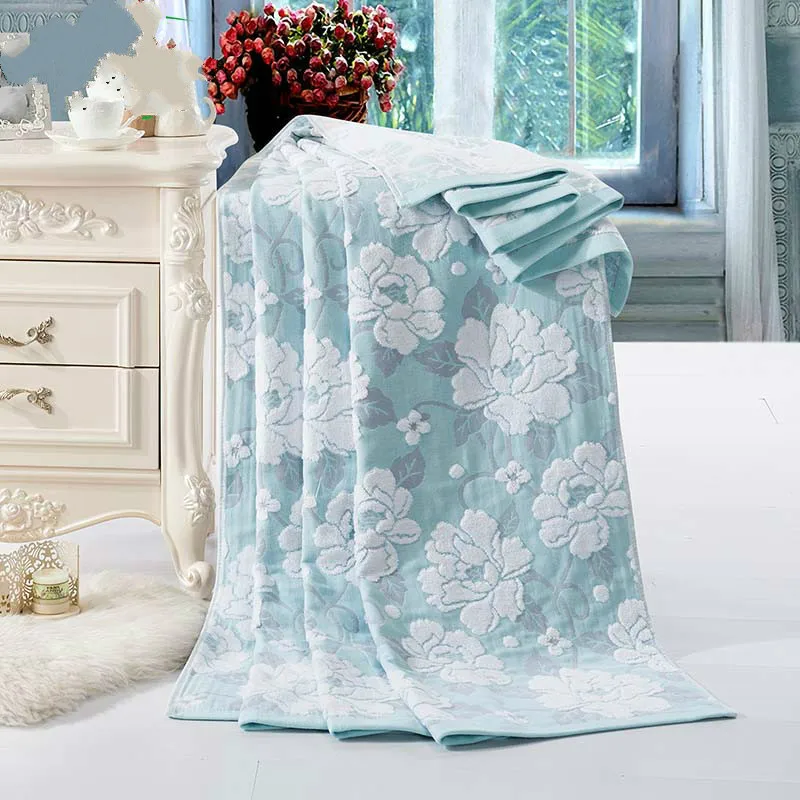 New Fashion China cotton towel Blankets for beds Bath Peony 1pcs