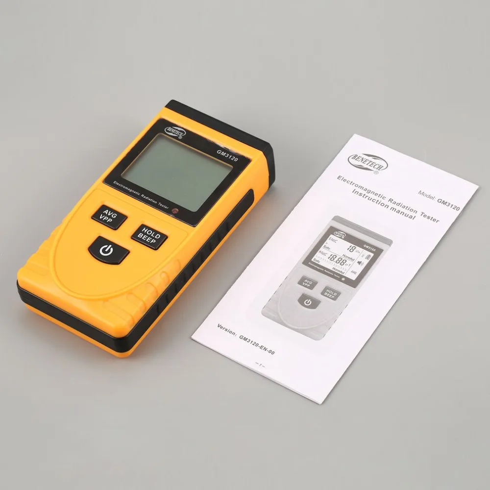 BENETECH GM3120 ЖК цифровой детектор электромагнитного излучения измеритель Дозиметр