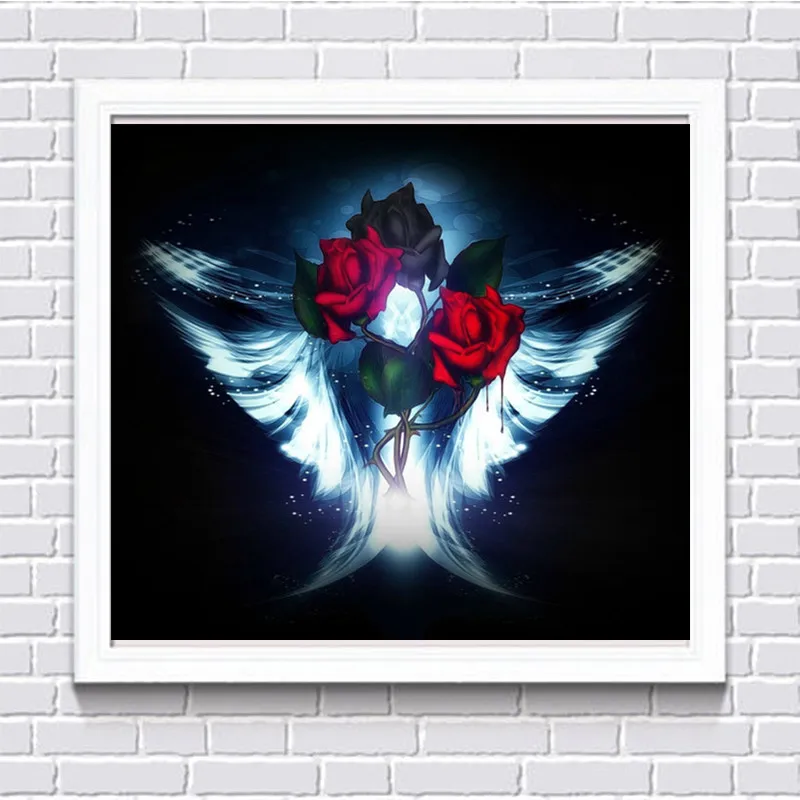 Red Rose flowers Diamond Painting 3D Cross Stitch Pattern Embroidery mosaic Stickers Crystal Home Decor gift RF0150 | Дом и сад